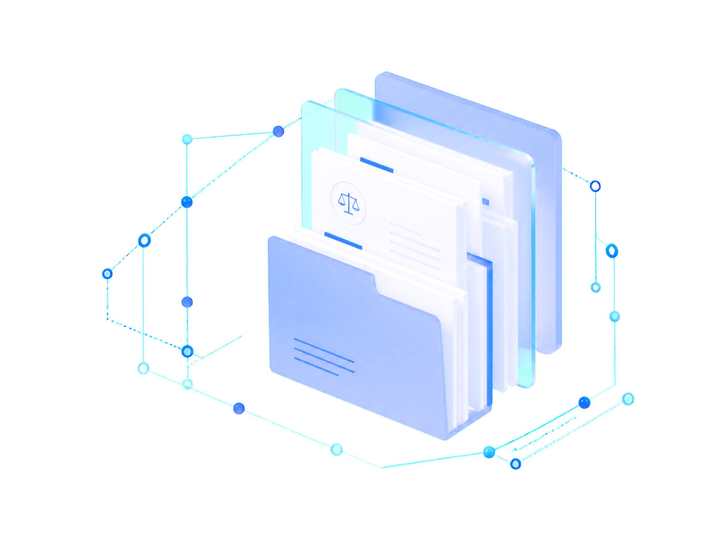 Illustration of securely managed case documents