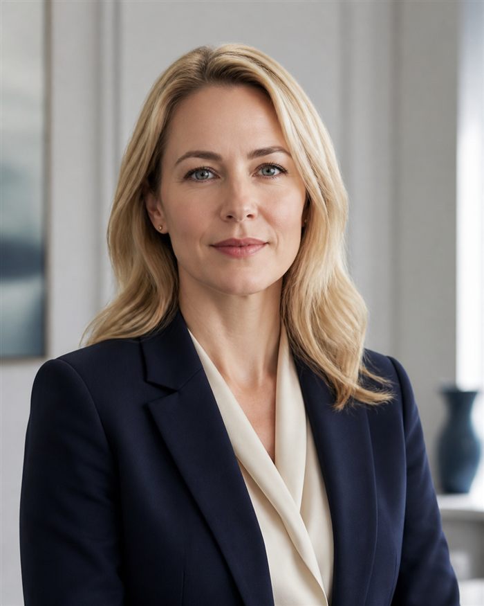 Fictional disputes lawyer portrait