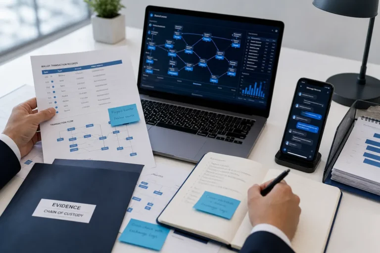 Crypto fraud evidence preservation and transaction review